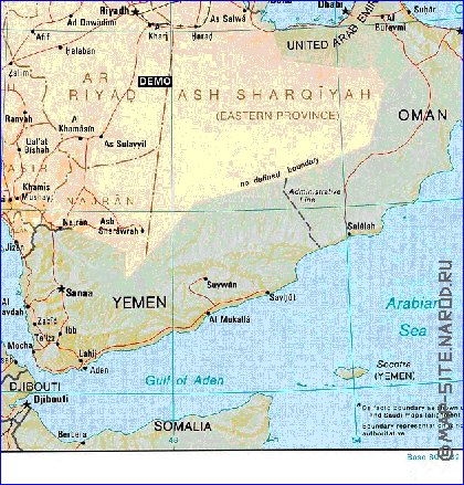 Administrativa mapa de Arabia Saudita