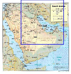 Administratives carte de Arabie saoudite