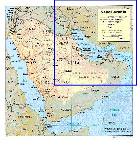 Administratives carte de Arabie saoudite