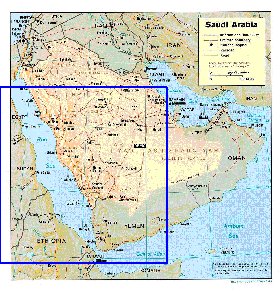 Administratives carte de Arabie saoudite