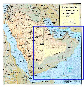 Administratives carte de Arabie saoudite