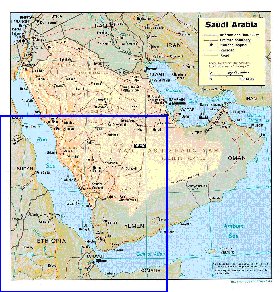 Administratives carte de Arabie saoudite