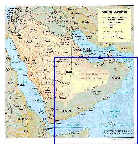 Administratives carte de Arabie saoudite