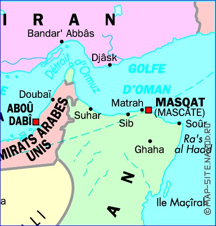 carte de Arabie saoudite