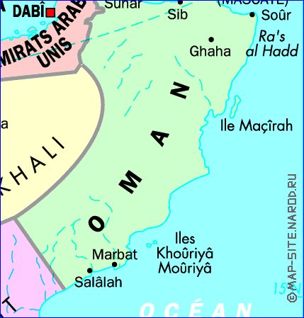 carte de Arabie saoudite