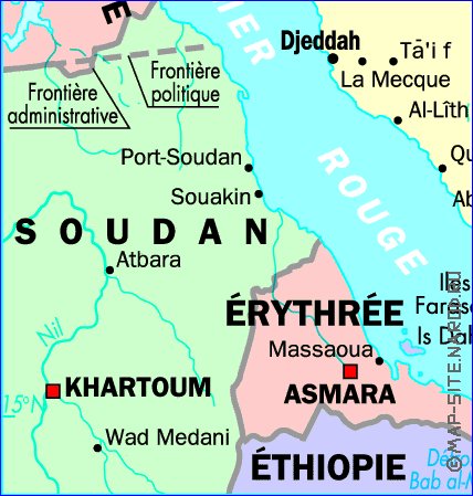 carte de Arabie saoudite