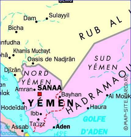 mapa de Arabia Saudita em frances