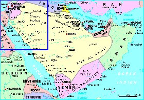 mapa de Arabia Saudita em frances