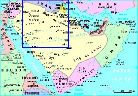 mapa de Arabia Saudita em frances