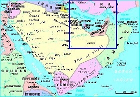 carte de Arabie saoudite