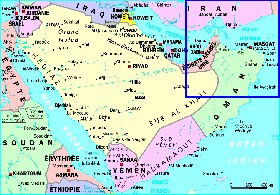 carte de Arabie saoudite