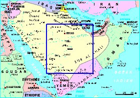 mapa de Arabia Saudita em frances