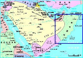 carte de Arabie saoudite