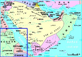 carte de Arabie saoudite