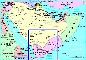 mapa de Arabia Saudita em frances