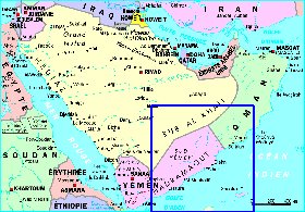 mapa de Arabia Saudita em frances