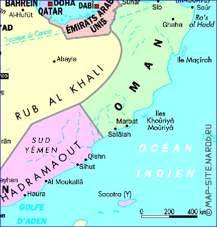 carte de Arabie saoudite