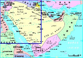carte de Arabie saoudite
