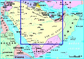 mapa de Arabia Saudita em frances