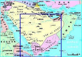 mapa de Arabia Saudita em frances