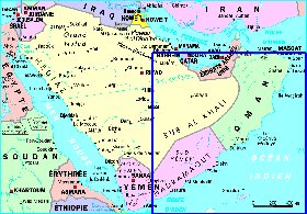 carte de Arabie saoudite