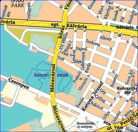 mapa de Szeged
