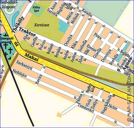 carte de Szeged