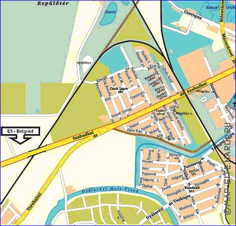 carte de Szeged