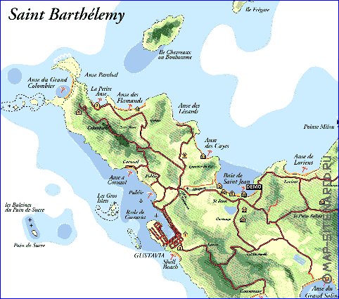 carte de Saint-Barthelemy