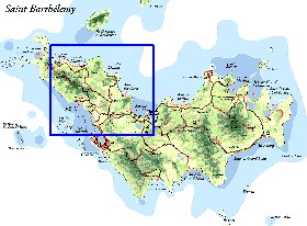 mapa de Saint-Barthelemy