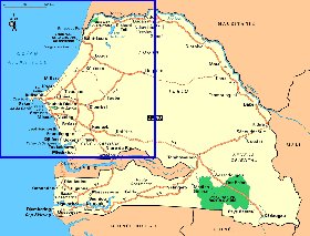 carte de Senegal