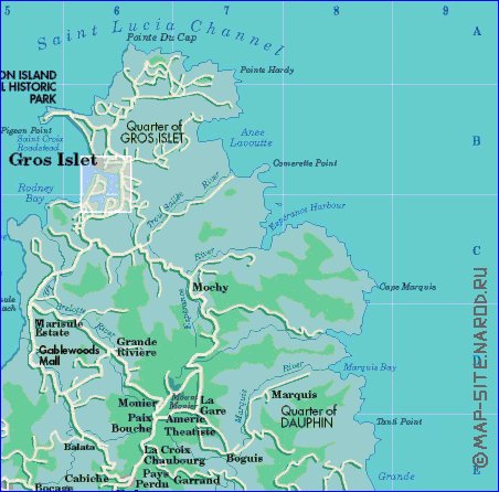 mapa de Santa Lucia