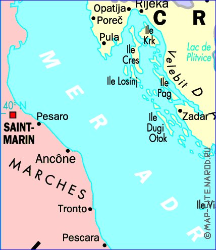 Administrativa mapa de Servia em frances