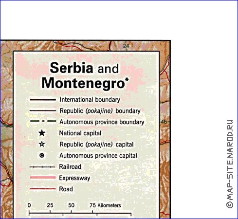 Administrativa mapa de Servia