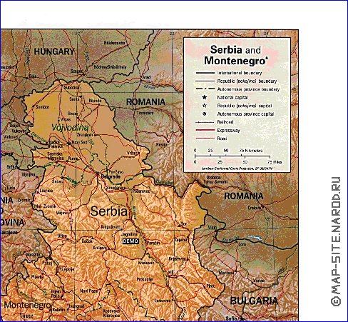 Administrativa mapa de Servia