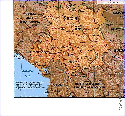 Administrativa mapa de Servia