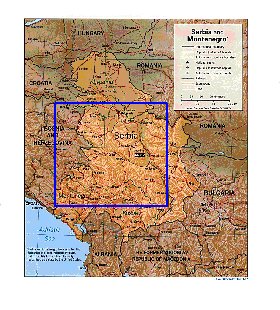 Administratives carte de Serbie