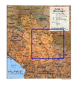 Administrativa mapa de Servia