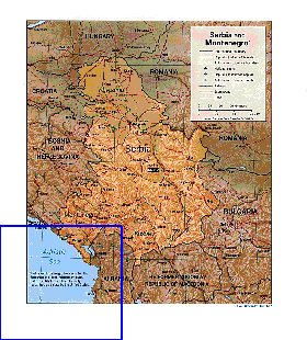 Administrativa mapa de Servia