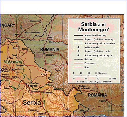 Administrativa mapa de Servia