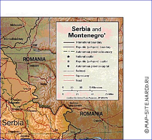 Administrativa mapa de Servia