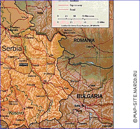 Administrativa mapa de Servia