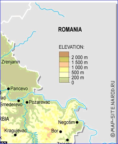 Fisica mapa de Servia