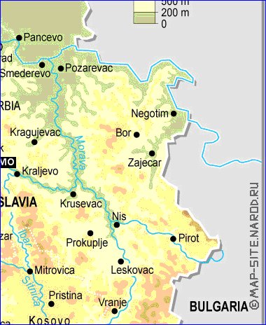 Fisica mapa de Servia