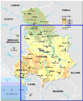 Fisica mapa de Servia