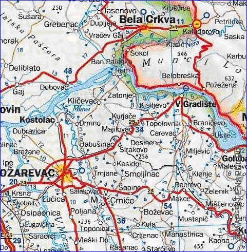 carte de Serbie