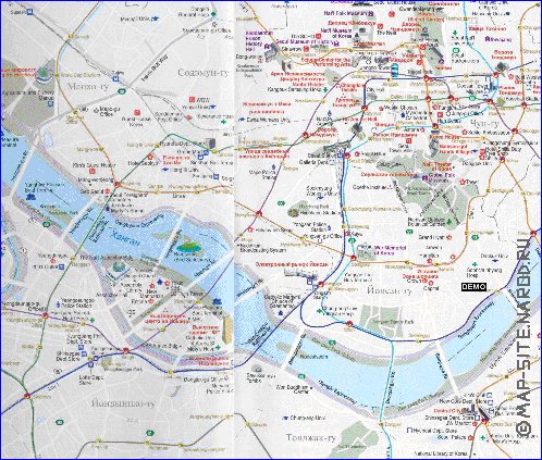 mapa de Seul em ingles