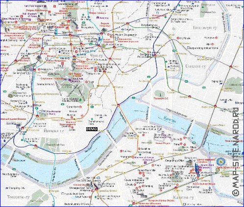 mapa de Seul em ingles