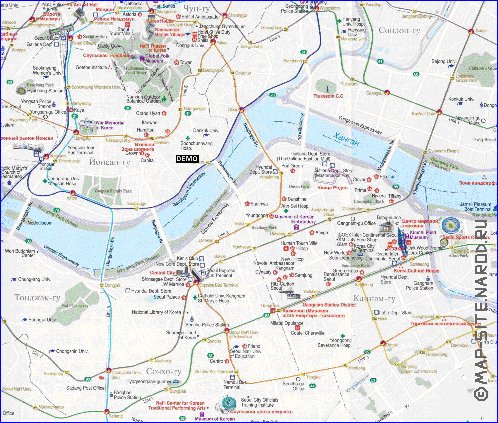 mapa de Seul em ingles