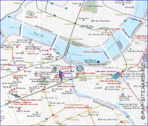 mapa de Seul em ingles